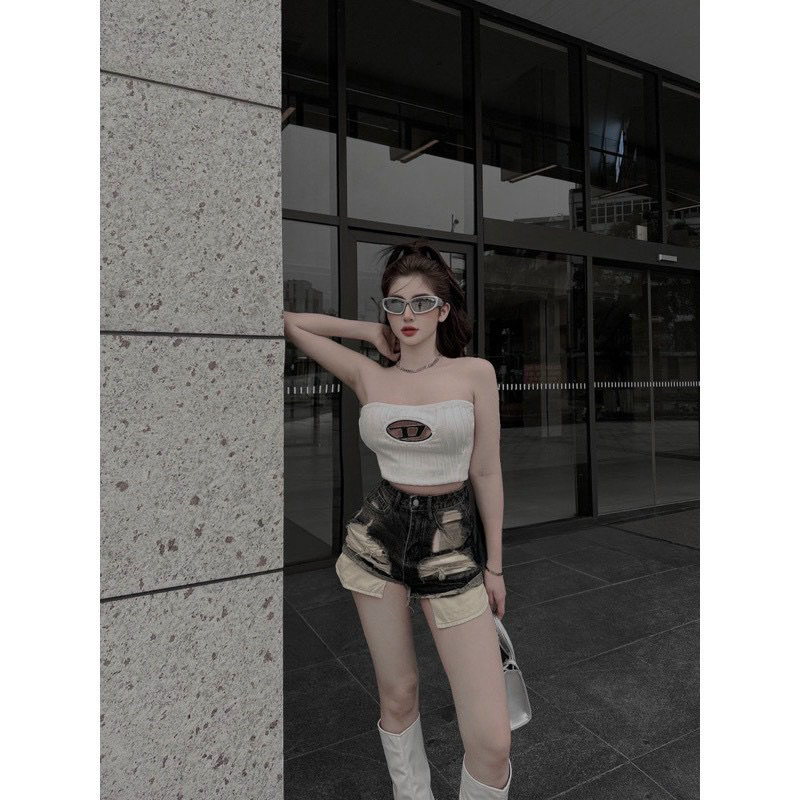 Quần jeans rách lưng cao lộ túi bigsize 55kg-90kg siêu hot