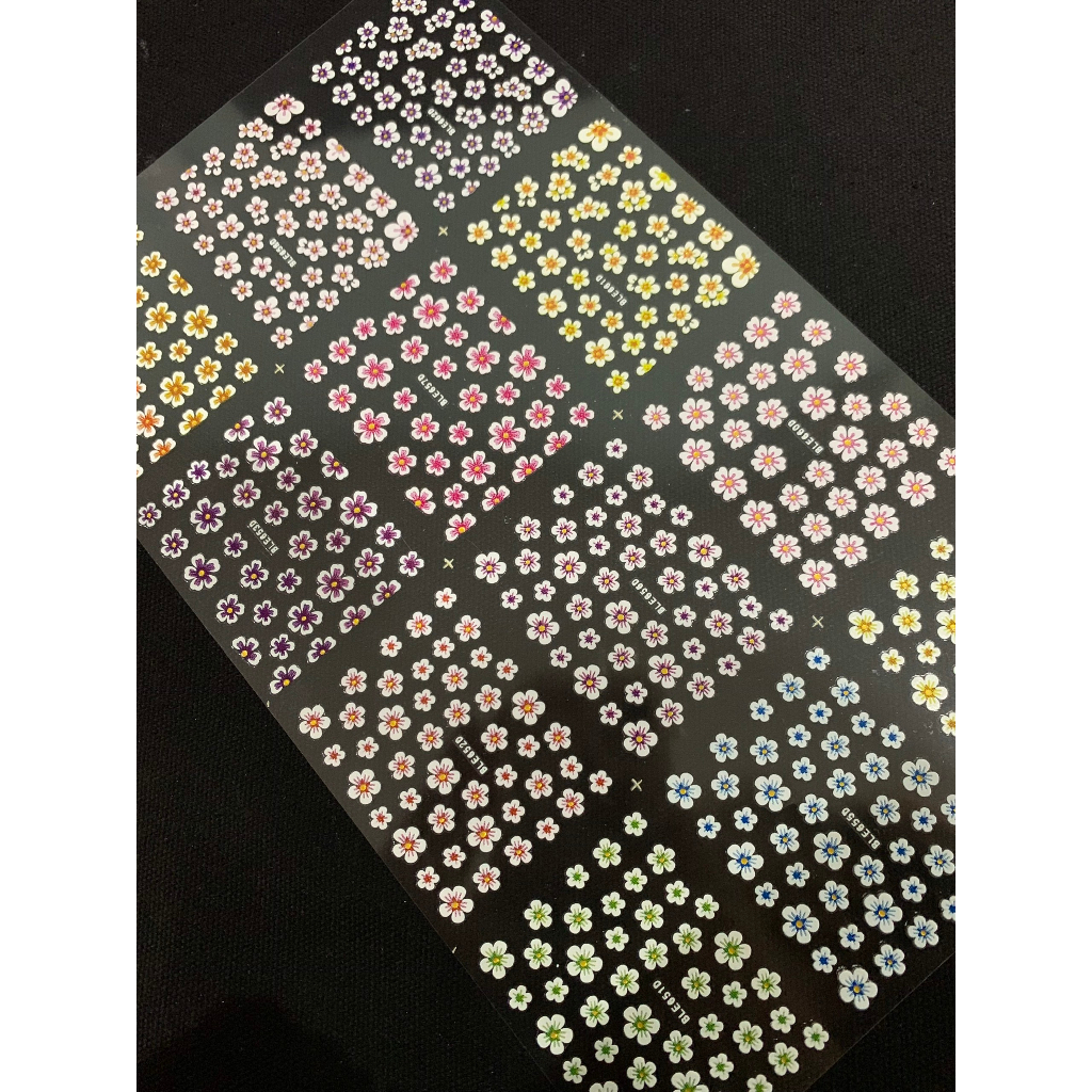 Sticker tấm to trang trí nail nhiều mã mới
