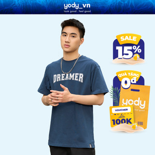 Áo thun nam nữ YODY unisex in chữ DREAMER tay lỡ dáng rộng TSU6002