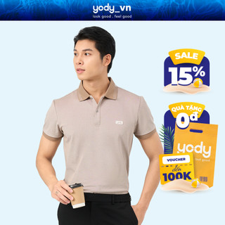 Áo phông polo nam YODY mắt chim, chất liệu cotton tay ngắn cổ bẻ phối bo tỉ mỉ, chuẩn phom thanh lịch APM3299