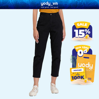 Quần kaki nữ YODY cạp cao co giãn 4 chiều ống ôm công sở phong cách lịch sự thoải mái QJN3072