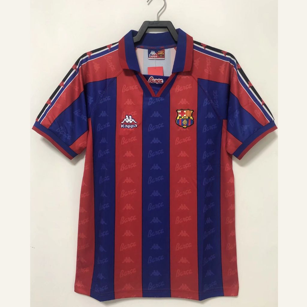 Áo bóng đá retro barca vải Cotton Polyester thời trang blockcore