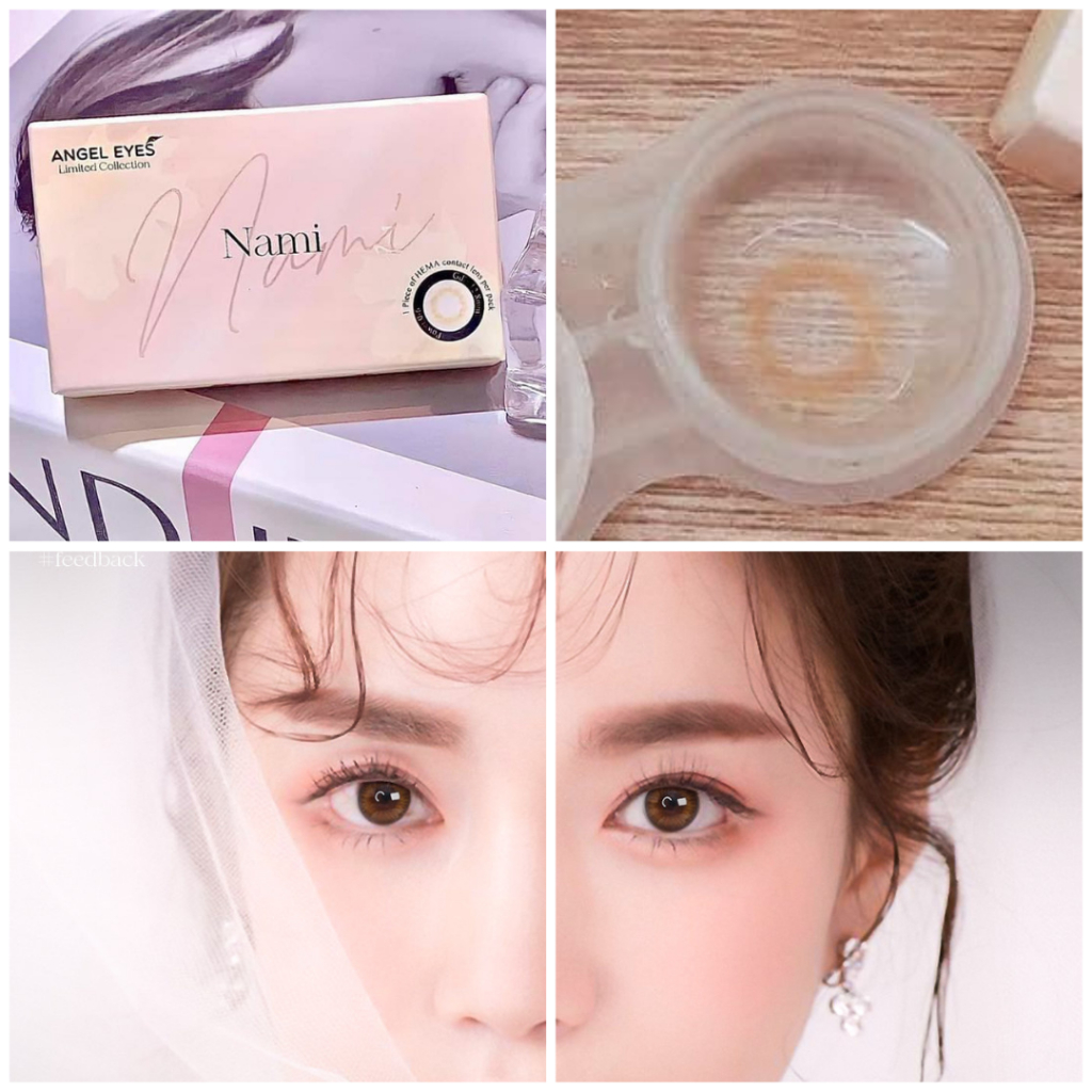 (6 tháng) Kính áp tròng/ LENS nâu tây không viền | PolyHEMA | 12.8mm | Hàn Quốc | Nami brown