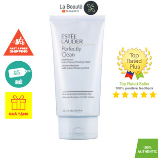Estee Lauder Perfectly Clean Multi-Action Foam Cleanser/Purifying Mask - Sữa Rửa Mặt & Mặt Nạ Thanh Lọc Da 2in1 150ml