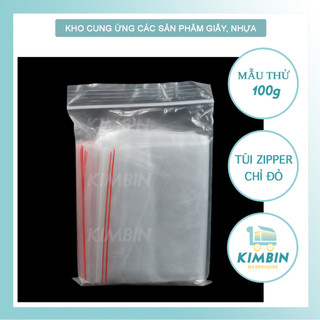 – túi zipper viền chỉ đỏ, loại tốt, đủ size – kimbin