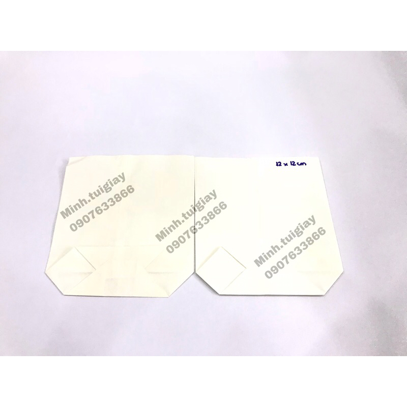 100 cái Túi giấy trắng ngà 12x12