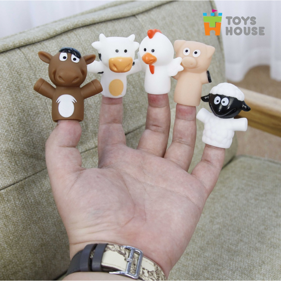 [Hàng chính hãng] Rối ngón tay chơi ú òa với bé - Toyshouse - kích thích thị giác, phát triển giác quan, ngôn ngữ