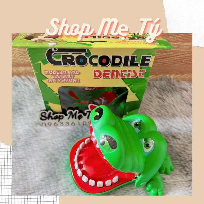 Đồ Chơi Cá Sấu Cắn Tay Crocodile Dentist Bằng Nhựa Cỡ Lớn cho bé từ 3 tuổi