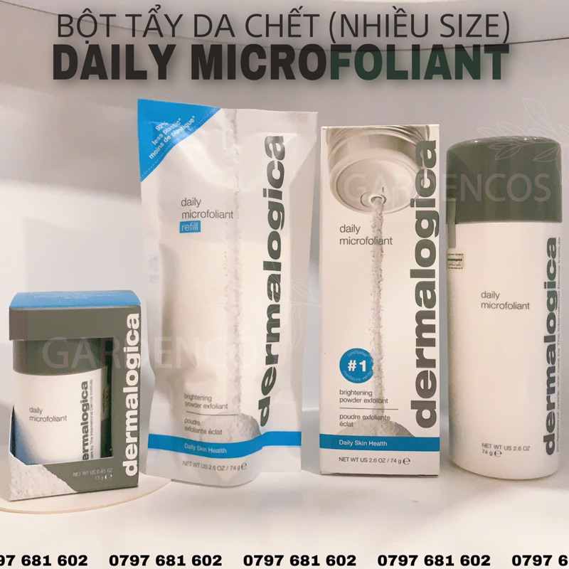 Bột Tẩy Tế Bào Chết Enzym Dermalogica Daily Microfoliant 13g/ 74g / 74g refil / 74 tách set k hộp