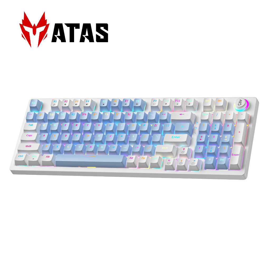 Bàn phím cơ ATAS ZA981 98 Key - Hotswap - Red Swtich - LED 9 chế độ