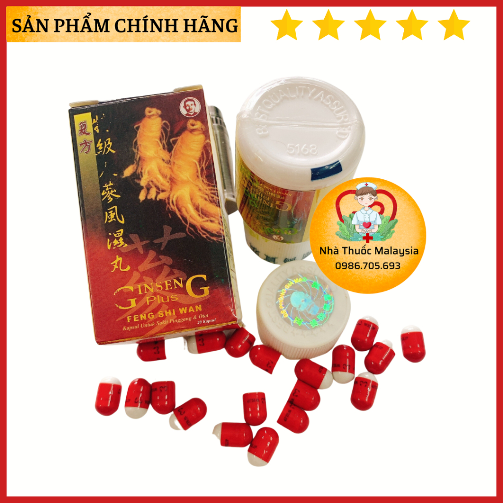 Đẳng Cấp Sâm - Nhân Sâm Phong Thấp Hộp 20 viên - Hàng Xịn Loại 1 - Ginseng Plus Feng Shi Wan