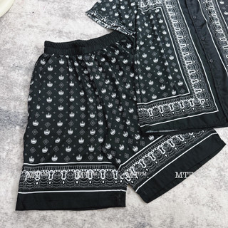 Bộ Đồ Pijama Cộc Tay Mặc Hè Chất Lụa Latin Cực Mát