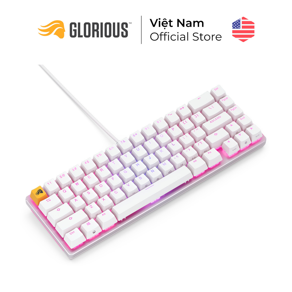 Bàn phím cơ custom Glorious GMMK 2 RGB 65% Pre-Built - Hàng Chính Hãng