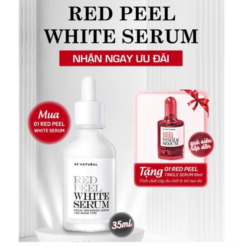 𝐒𝐄𝐑𝐔𝐌 RED 𝐏𝐄𝐄𝐋 WHITE SERUM 𝐓.𝐑𝐈̣ 𝐍𝐀́𝐌 𝐒𝐎'𝐍𝐀𝐓𝐔𝐑𝐀𝐋 - Ức Chế Nám, Dưỡng Sáng Từ Sâu Bên Trong