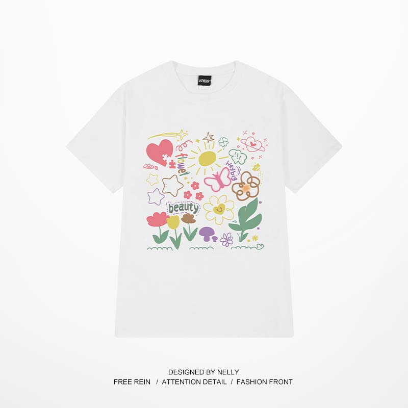 Áo thun Nelly ngắn tay in hình "Beauty Heybig" áo phông