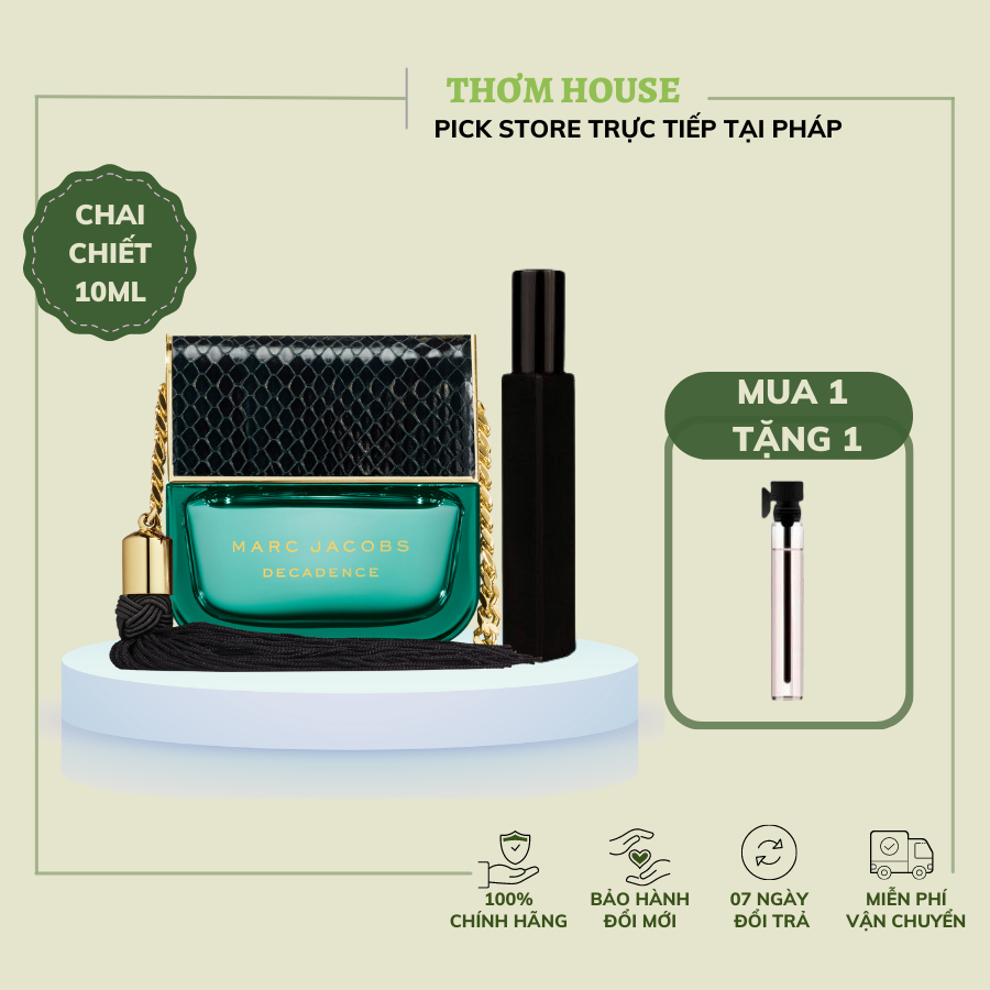 Chính hãng Nước hoa nữ chiết Decadence Ma.rc Ja.cobs 10ml bản auth mùi hương sang trọng thơm house - C39