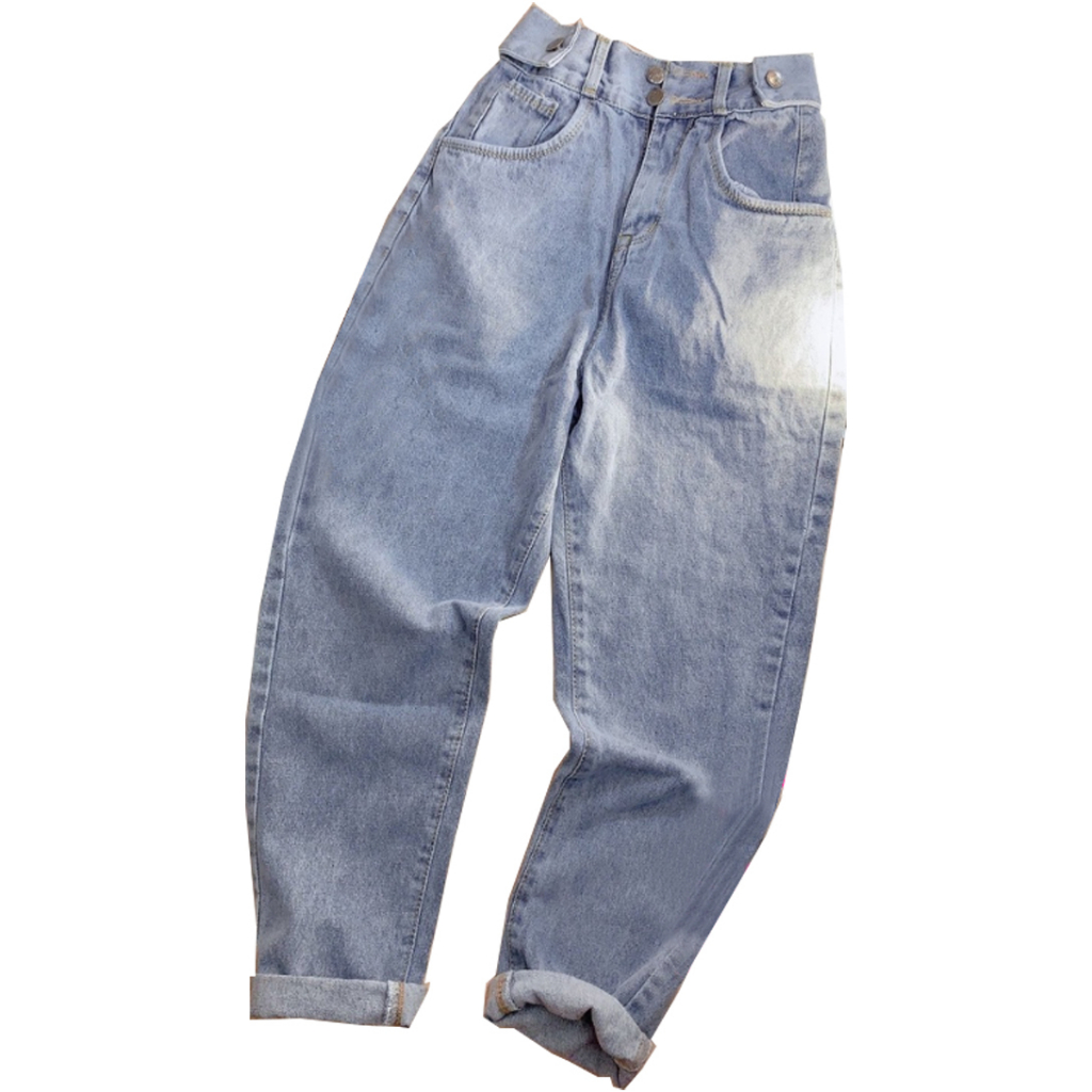 Quần baggy jean nữ lưng cao,phối túi nắp thời trang, có nhiều màu , LB1990 JL JohnsonLi