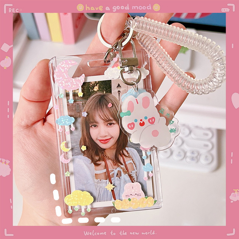 💜Sticker cute thỏ Lấp Lánh Phong Cách Hàn Quốc Trang Trí DIY Laptop, Sách Vở Học Tập