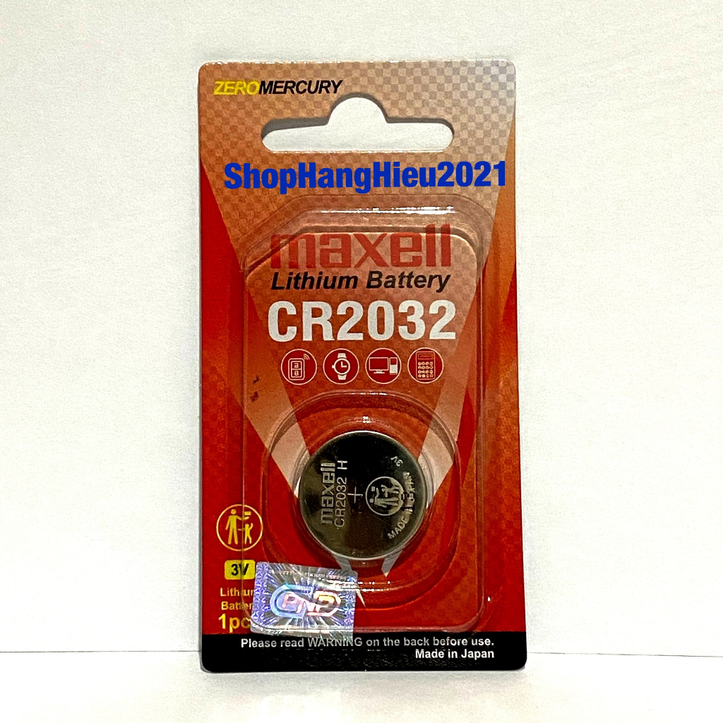 Pin CR2032 Maxell Cao Cấp Vỉ 1 Viên Made in Japan Hàng Chính Hãng