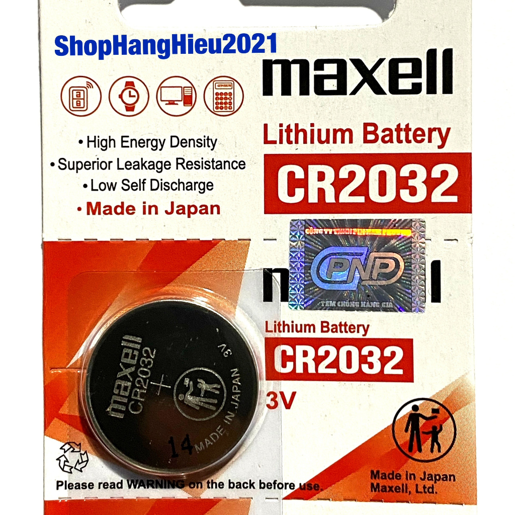 Vỉ 5 Viên Pin CR2032 Maxell Lithium 3V Xuất Xứ Nhật Bản Hàng Chính Hãng
