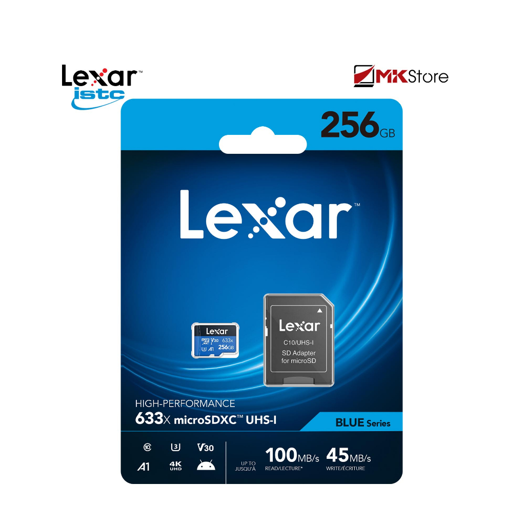 Thẻ nhớ camera Lexar 256Gb 633x MicroSDHC UHS-I Class 10 A1 U3 V30 MKStore