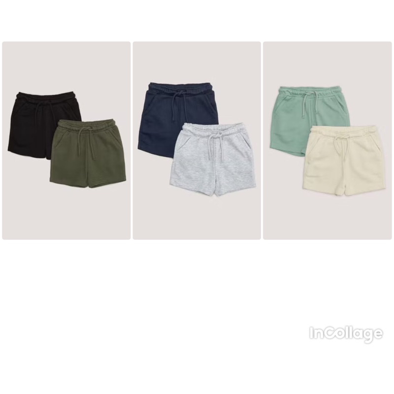 Set 2 quần đùi nỉ da cá Matalan UK
