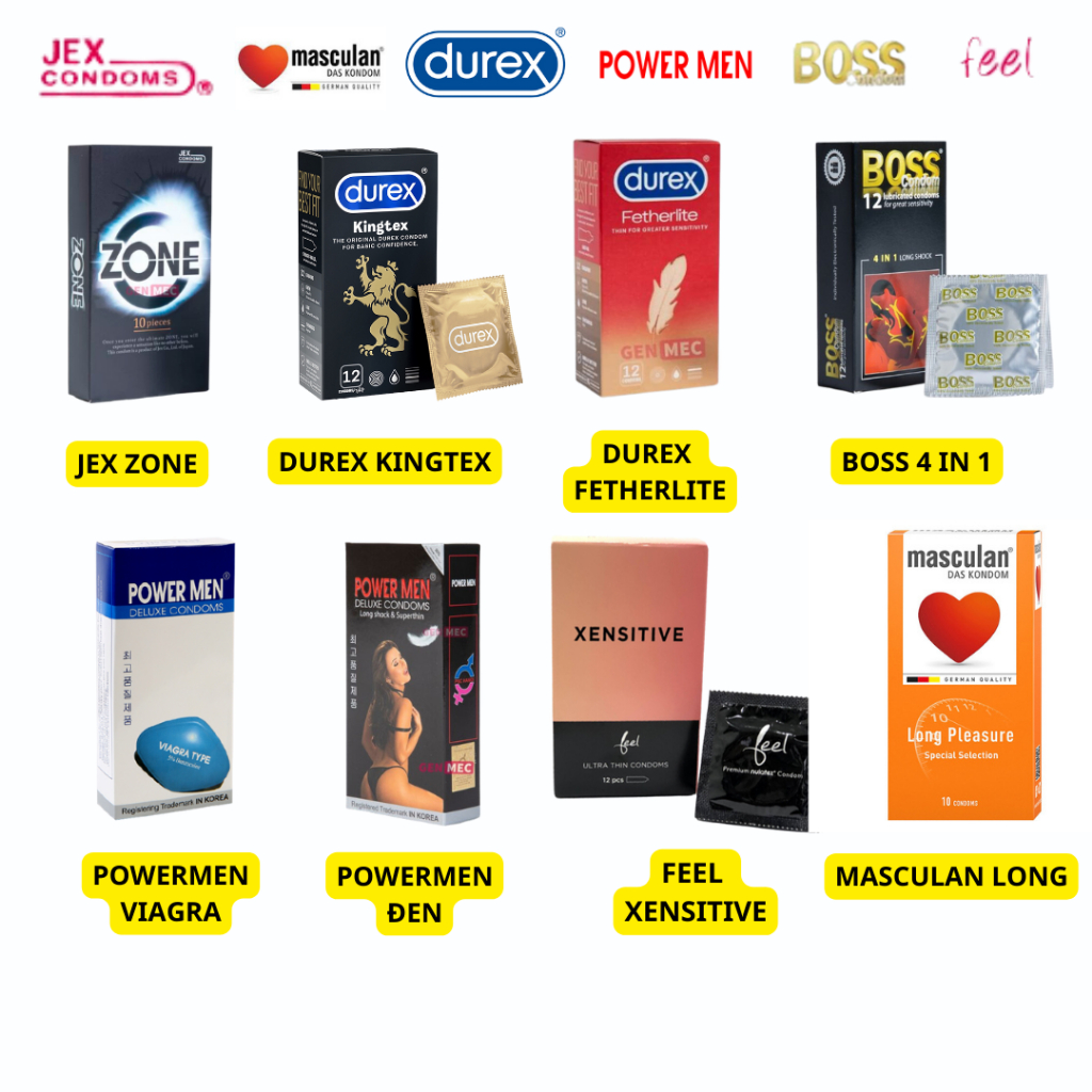 Bao cao su Durex Jex Powermen Feel Masculan Boss bcs các loại - Cam kết chính hãng - Gof Store