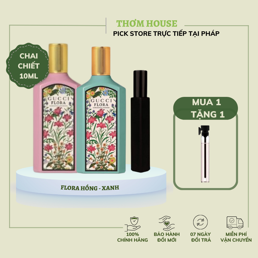Chính hãng Nước hoa nữ chiết gucci flora 10ml free ship nước hoa nữ nồng nàn tinh tế thơm house - C17