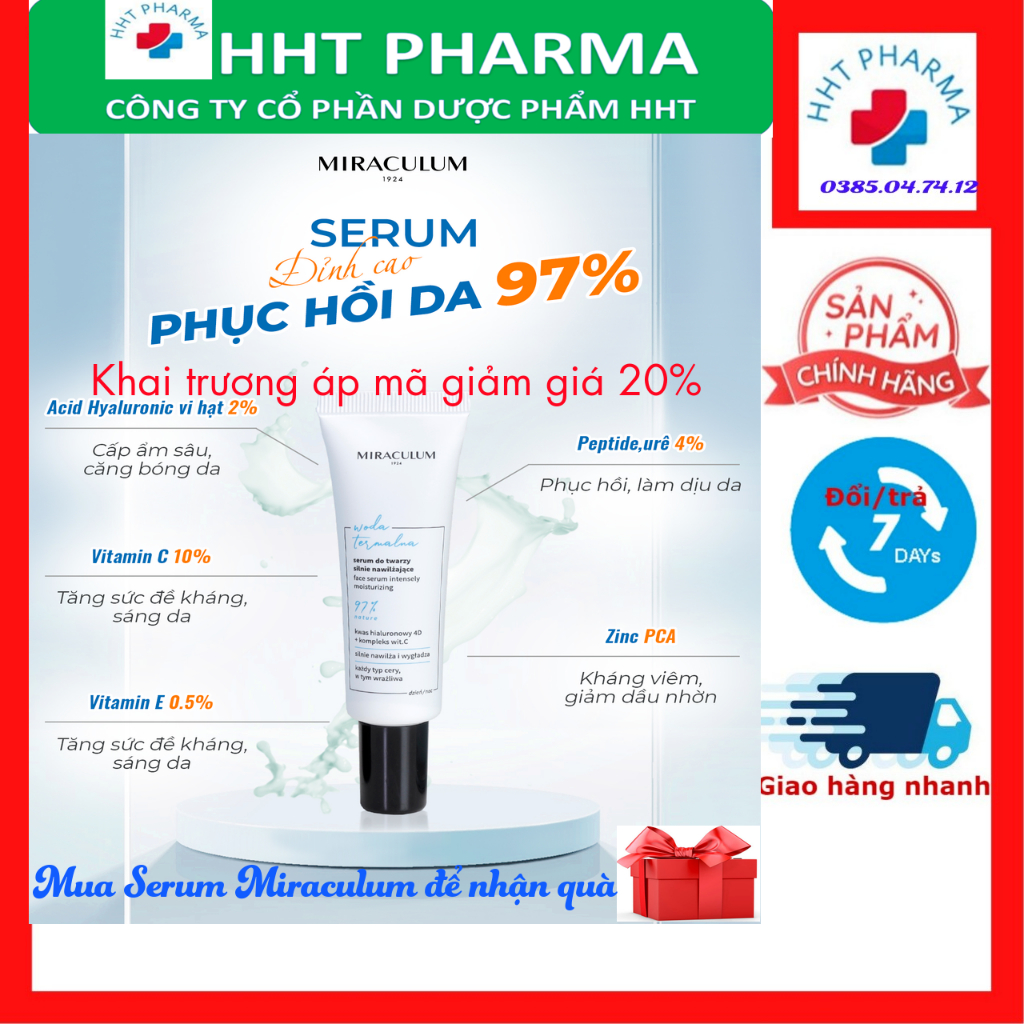 Serum Phục Hồi Sáng Da HA Miraculum Woda Termalna