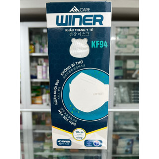 Khẩu trang y tế 4d mask 4 lớp winer kf94 siêu vừa vặn, ngăn khói bụi, không bí thở hộp 10 cái
