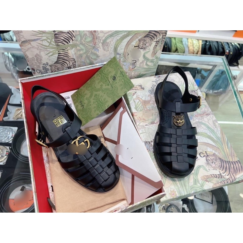 Dép dọ GC cao su non êm ái - dép xăng đan Guccii tag kim loại nguyên khối full box | BigBuy360 - bigbuy360.vn