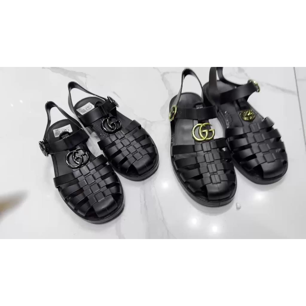Dép dọ GC cao su non êm ái - dép xăng đan Guccii tag kim loại nguyên khối full box | BigBuy360 - bigbuy360.vn