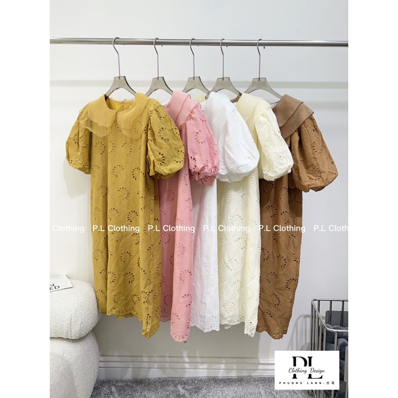 Váy Xuông Cổ Ren Kise Dress Tiểu Thư
