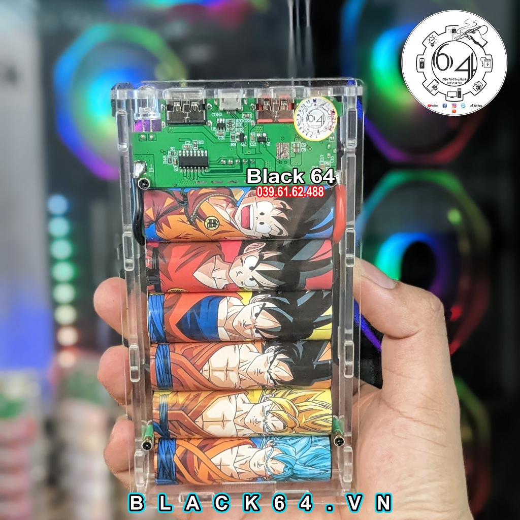 Sạc Dự Phòng 17.400mah in hình Dragon Ball - Goku - 7 Viên ngọc rồng