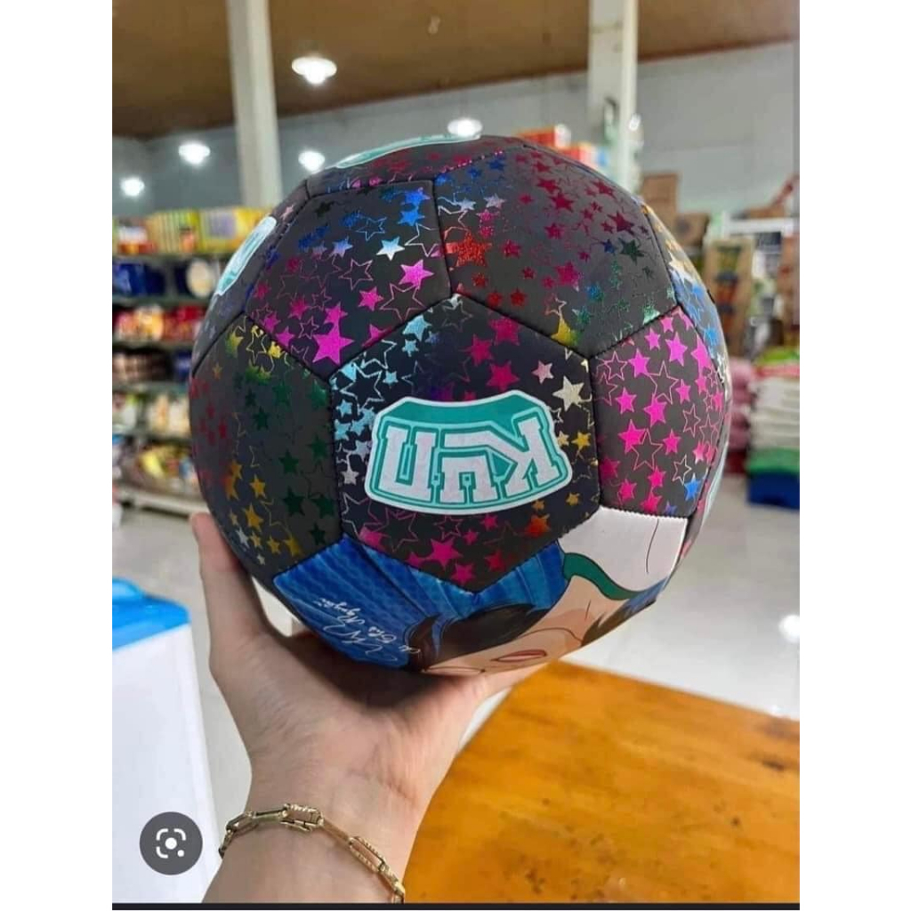 Bóng đá cho bé, bóng da kun  trái banh kun phản quang cỡ 5 tặng đầu kim và giỏ treo bóng