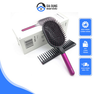 Bộ lược chải tóc dyson, set lược gồm 1 lược đệm không khí, 1 lược răng rộng, nhập khẩu