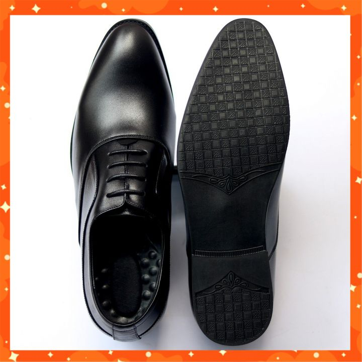 Giày Tây Nam Đep Buộc Dây Cao Cấp Da Bò Thật Đế Tăng Chiều Cao, Giày Da Nam Công Sở Sang Trọng Trẻ Trung
