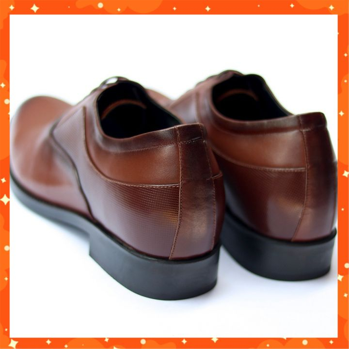 Giày Tây Nam Đep Buộc Dây Cao Cấp Da Bò Thật Đế Tăng Chiều Cao, Giày Da Nam Công Sở Sang Trọng Trẻ Trung
