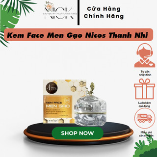 Kem face men gạo nicos chính hãng, dưỡng trắng da mờ thâm, nám sạm