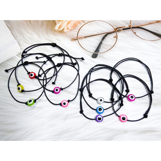 Vòng tay Evil Eye dây da thời trang cá tính