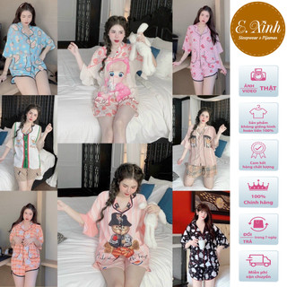 Set đồ ngủ dơi quần đùi mới - pijama tay cánh dơi quần cọc lụa Mango