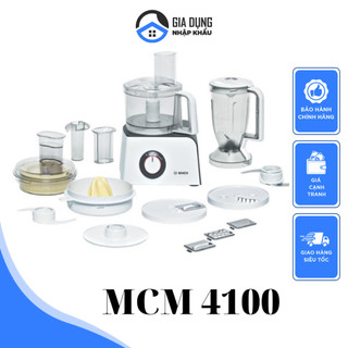 Máy chế biến thực phẩm đa năng bosch mcm4100, máy xay thịt, máy xay sinh tố, công suất 800w, made in slovenia, bh 12 áng
