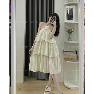 Đầm yếm tầng hoa cổ