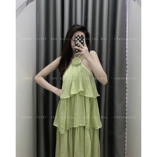 Đầm yếm tầng hoa cổ