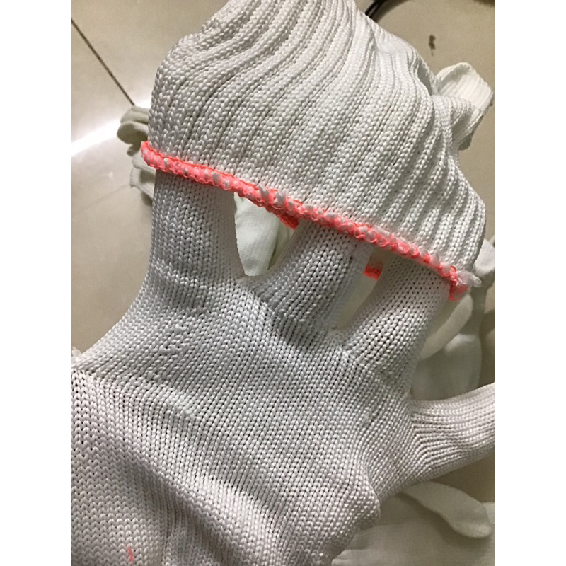 10 đôi găng tay bảo hộ lao động sợi poly 50 ôm sát chống trượt, chống giãn