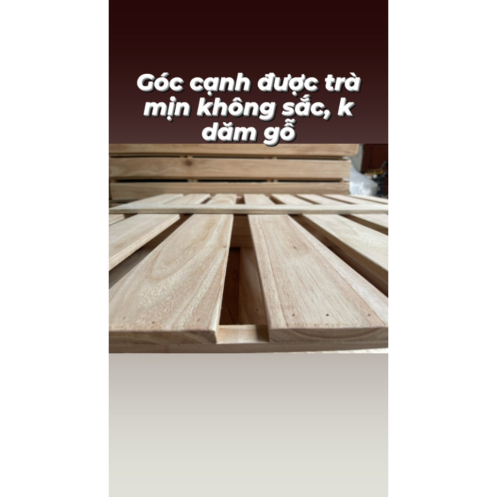 Giường Ngủ Pallet Gỗ  Tự nhiên Cao Cấp Không Mắt Đen( Hỗ trợ VC: 0397739102) | BigBuy360 - bigbuy360.vn