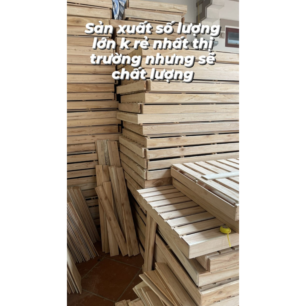Giường Ngủ Pallet Gỗ  Tự nhiên Cao Cấp Không Mắt Đen( Hỗ trợ VC: 0397739102) | BigBuy360 - bigbuy360.vn