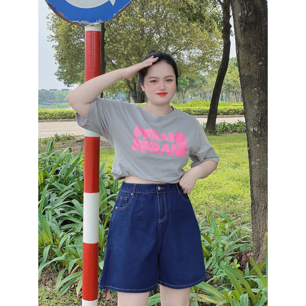 Quần đùi JEAN BIGSIZE XANH ĐẬM M5119 55-95KG [BOON BOON BIGSIZE]