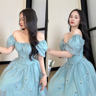 ĐẦM MAXI HOA BẸT VAI (KÈM VIDEO HÌNH THẬT)