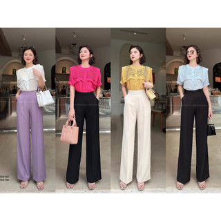 Sơ mi tơ cổ tròn xếp ly ngực
